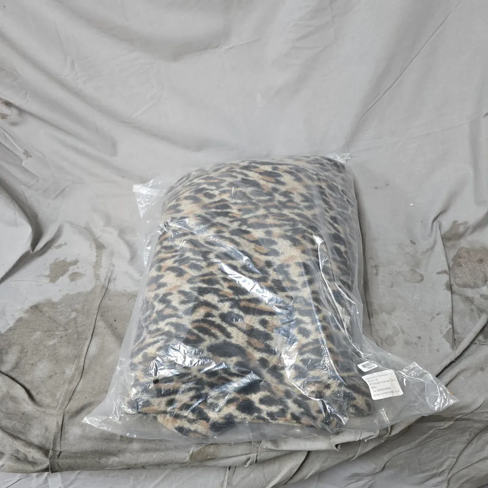 LA MAREY LEOPARD PRINT LONGLINE KNITTED CARDIGAN XL