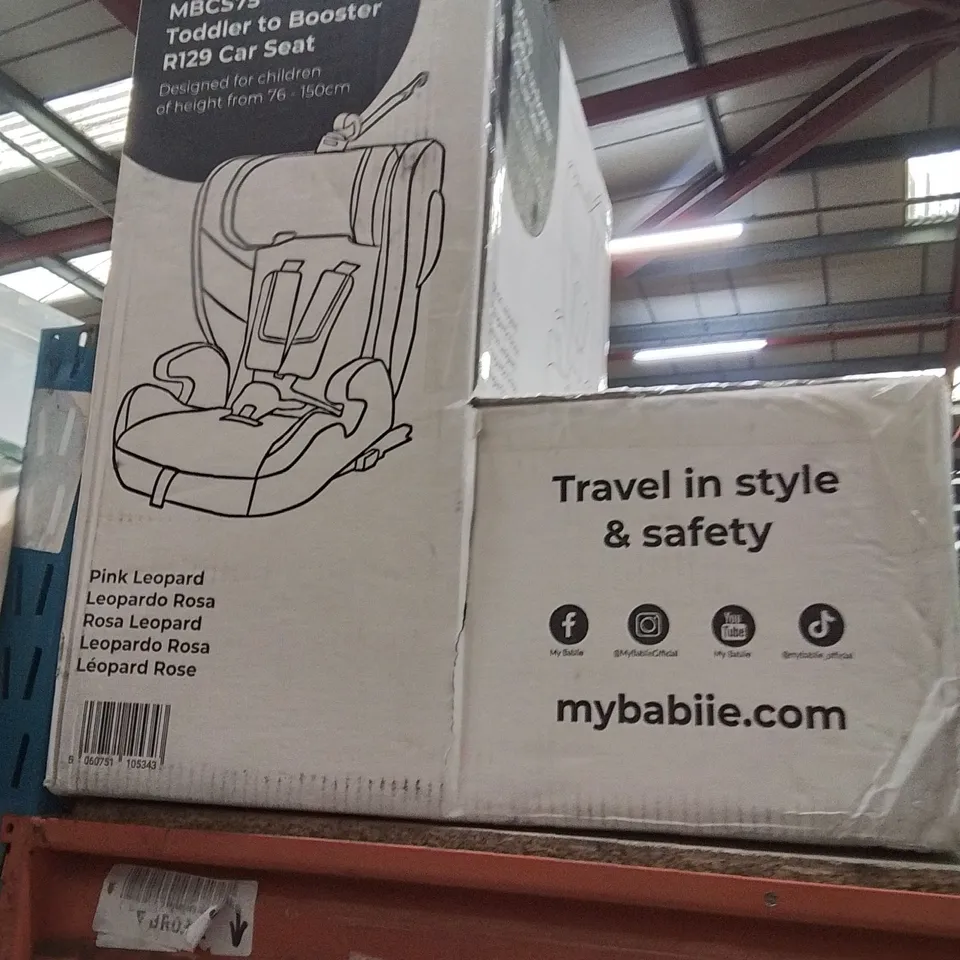 BOXED BCS75 TODDLER TO BOOSTER SEAT CAR SEAT 1PC