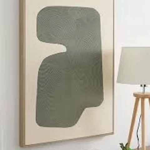 BOXED GREEN ABSTRACT CANVAS 80x60cm