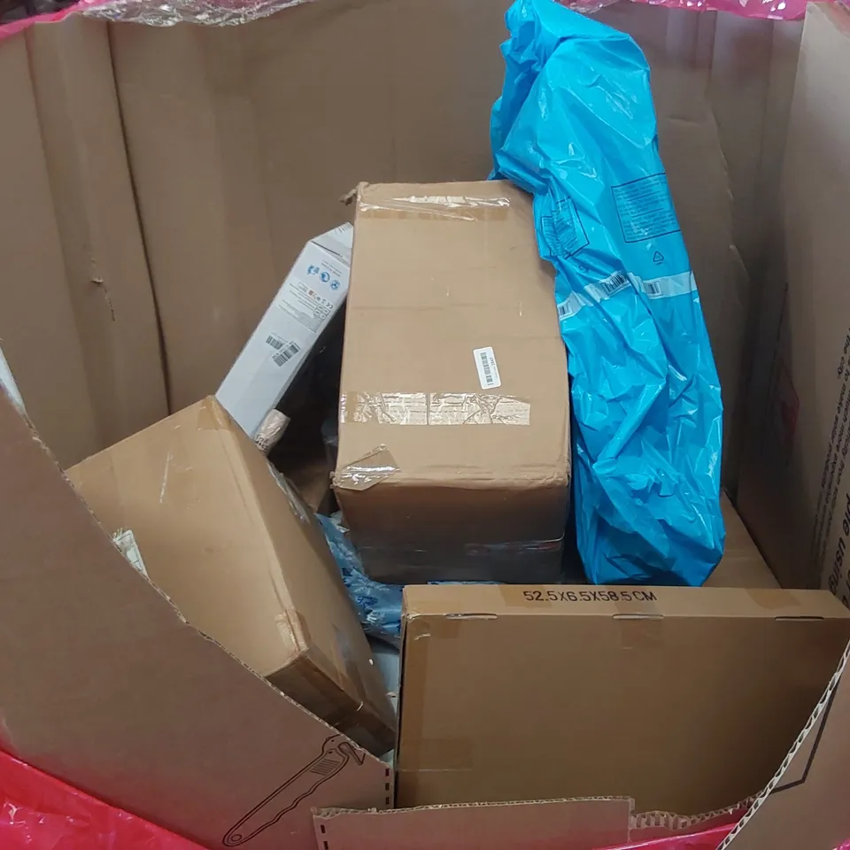 PALLET OF ASSORTED ITEMS INCLUDING: POP-UP GAZEBO, OFFICE CHAIR, LED MIRROR, CANOPY, INSTANT WATER HEATING FAUCET ECT