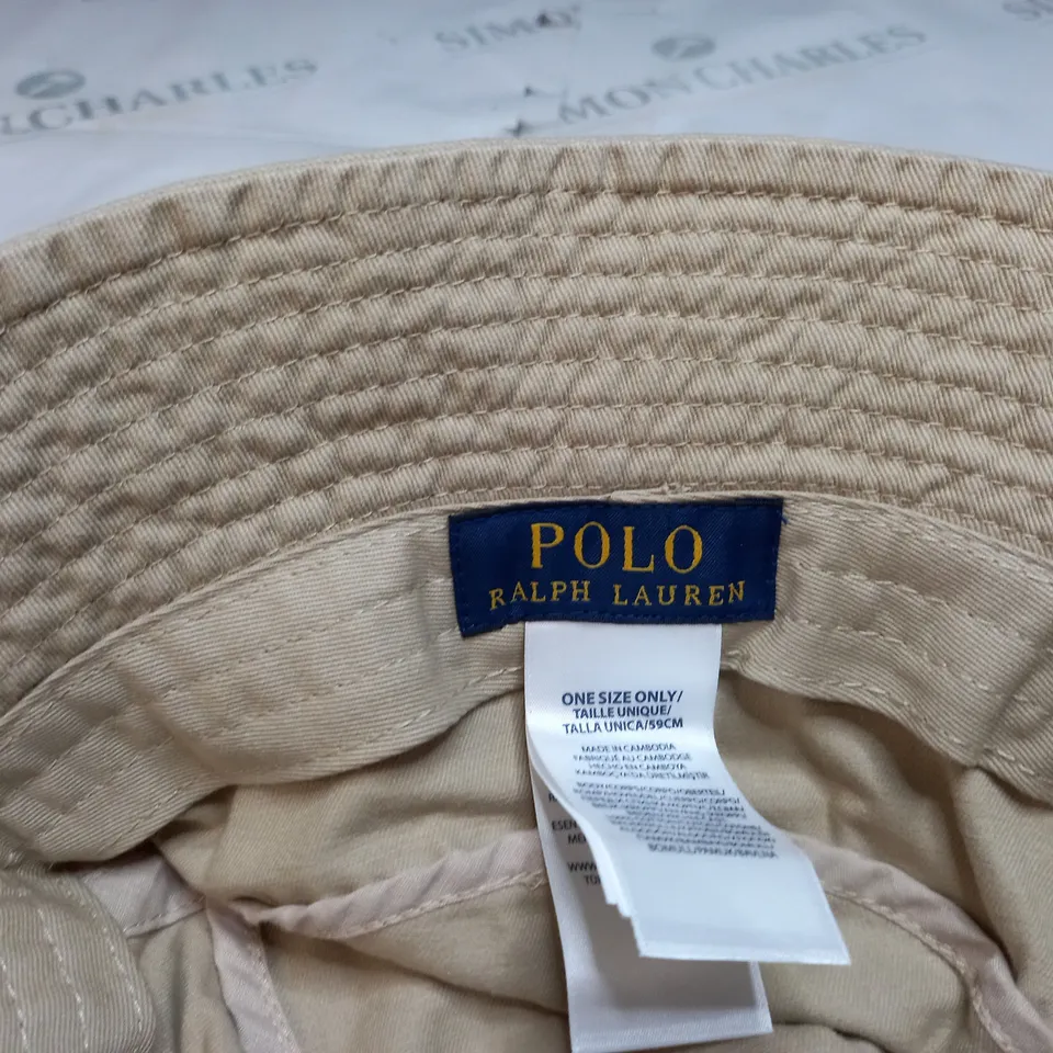 POLO RALPH LAUREN BIEGE BUCKET HAT