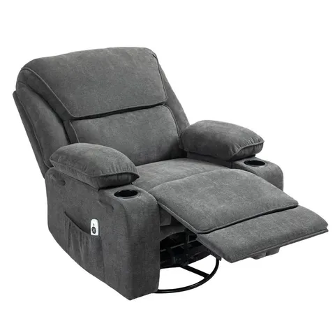 BOXED MODERN SWIVEL AND ROCKING RECLINER WITH HEATING (2 BOXES)