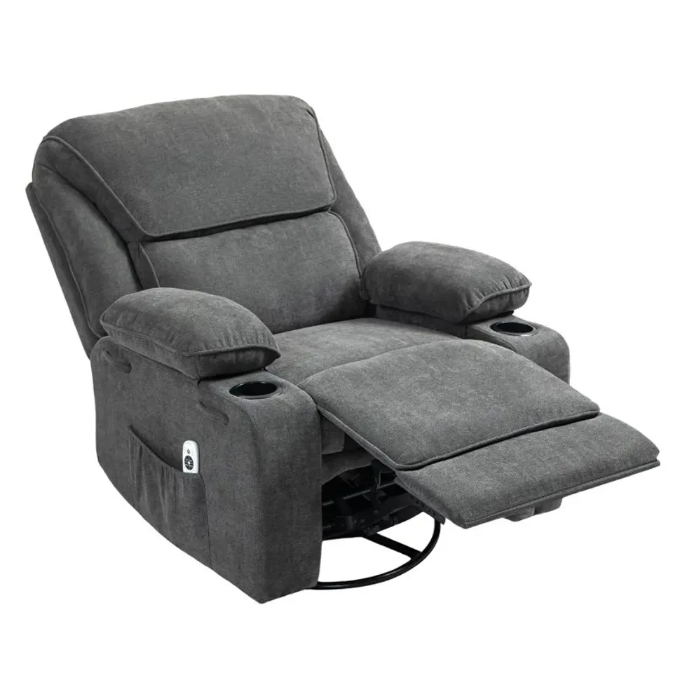 BOXED MODERN SWIVEL AND ROCKING RECLINER WITH HEATING (2 BOXES)