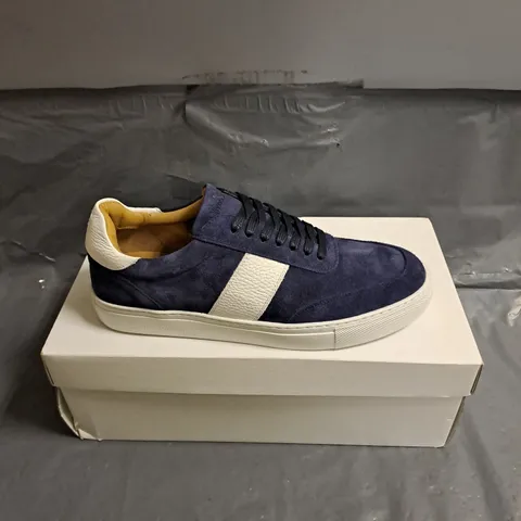 PAIR OF OLIVER SWEENEY MINHO TRAINERS IN NAVY SUEDE/WHITE SIZE 7