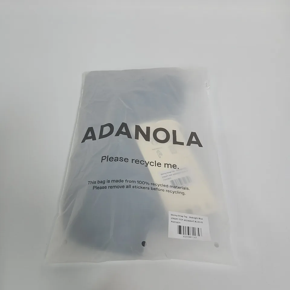 ADANOLA SKINNY STRAP TOP – MIDNIGHT BLUE, XS