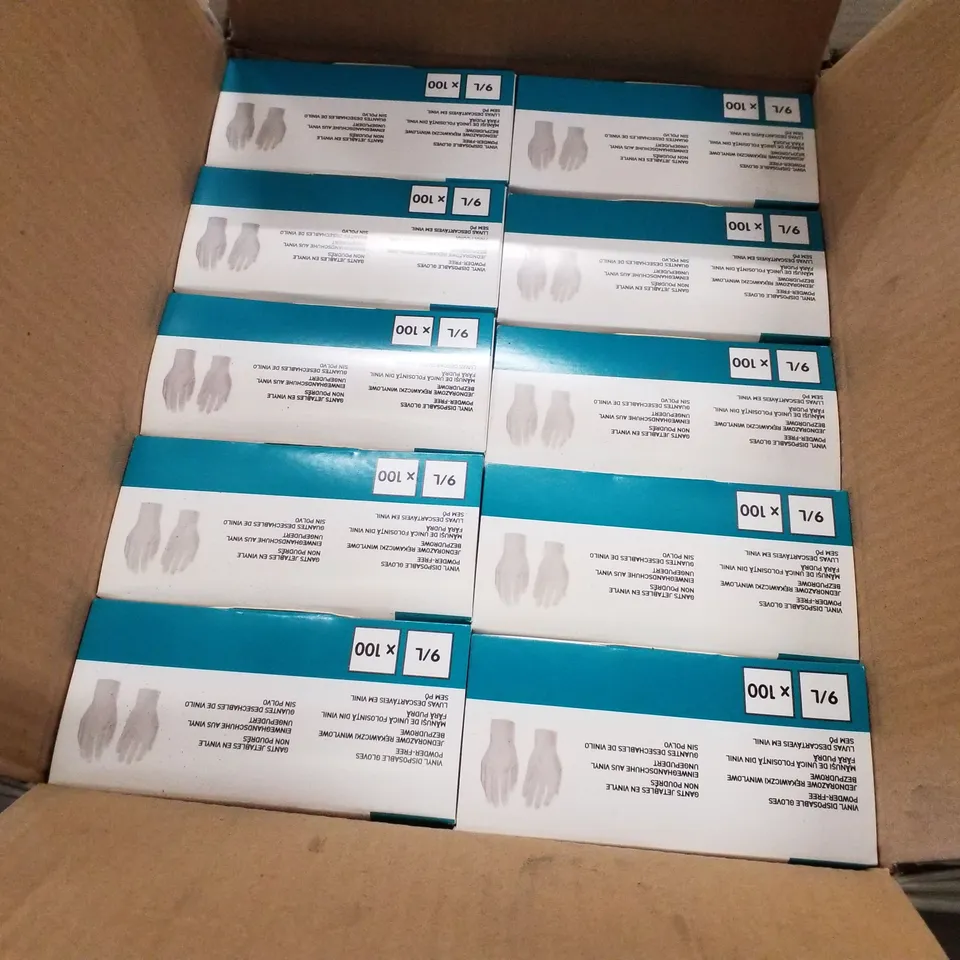 PALLET CONTAINING APPROXIMATELY 600 INTCO VINYL GLOVES 100PK LARGE