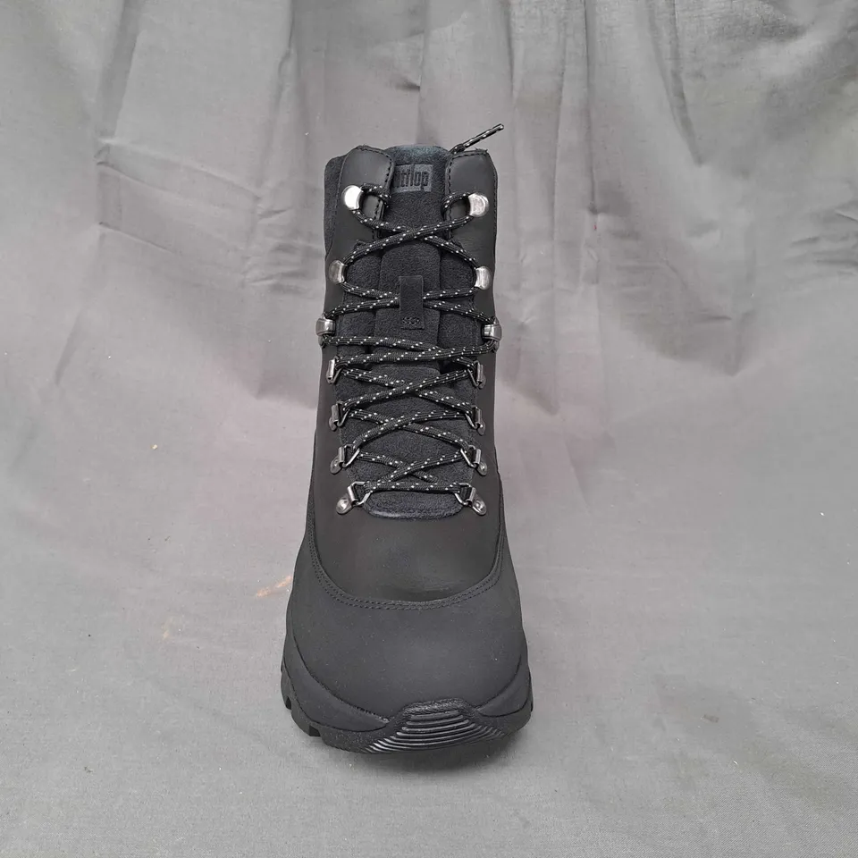 BOXED PAIR OF FITFLOP NEO-D-HYKER WATERPROOF BOOTS IN BLACK UK SIZE 4.5