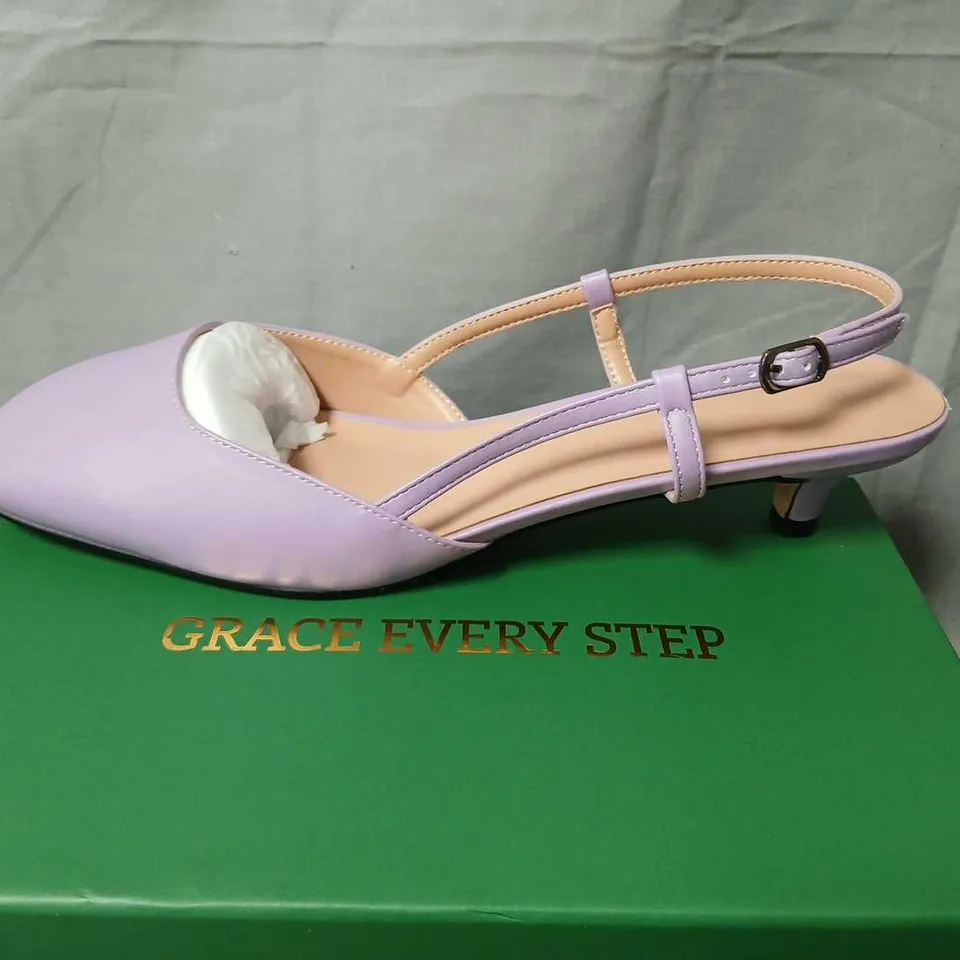 GRACE EVERY STEP WOMEN'S LAVENDER SLINGBACK HEELS – BOXED (US 11 / EU 42)