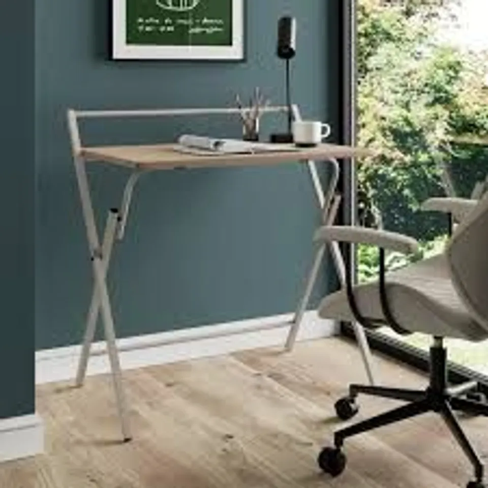 BOXED EVELYN FOLDING DESK - LIGHT OAK EFFECT (1 BOX)