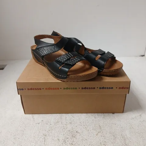 ADESSO BLACK SANDALS - 7