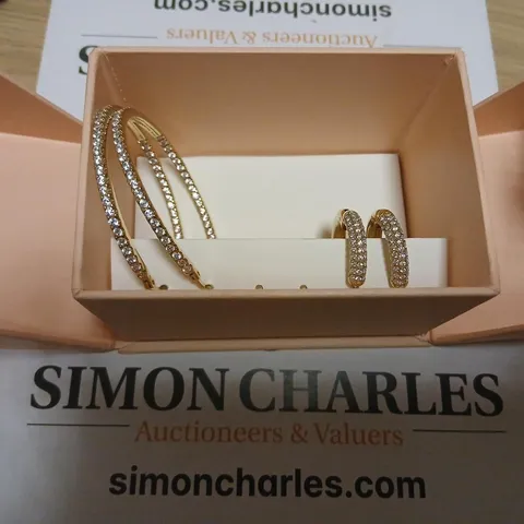 STEEL BY DIAMONIQUE HOOP EARRINGS WARDROBE SET STAINLESS STEEL 