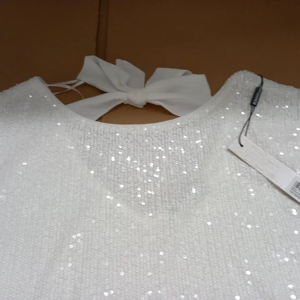 ROMAN SEQUIN TIE BACK TOP - 14