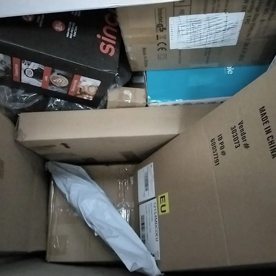 PALLET OF ASSORTED ITEMS INCLUDING PIPISHELL TOILET SEAT, BACOENG ASH VACUUM, LED PURIFICATION FIXTURE, 4 DRAWER STORAGE UNIT, BEDEE SHEEPSKIN RUG, AIR COOLER 