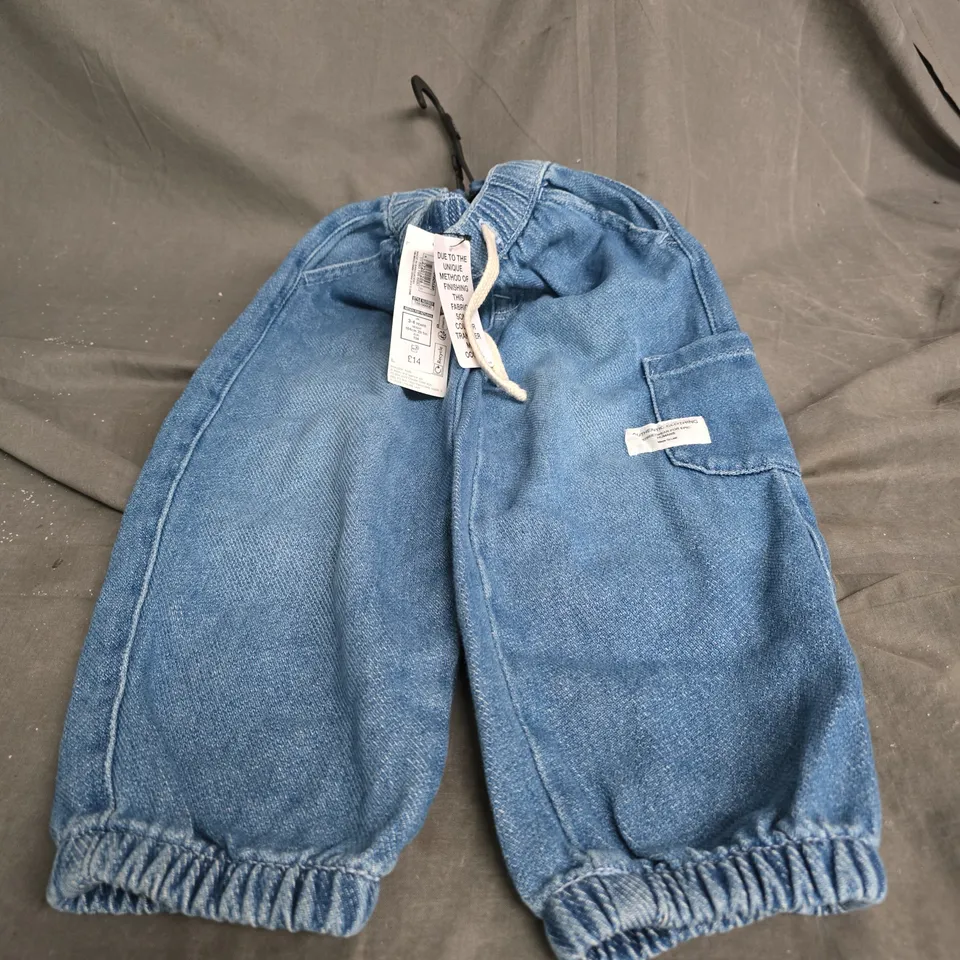 MARKS & SPENCER KIDS DENIM TROUSERS – UK 3-4 YEARS, 104 CM, RESPONSIBLY SOURCED COTTON