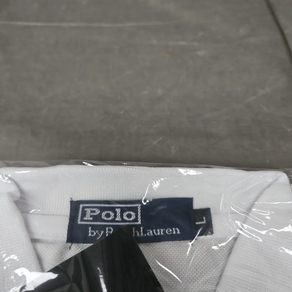 POLO BY RALPH LAUREN POLO SHIRT – WHITE, WITH TAGS, SEALED IN PLASTIC BAG - SIZE L