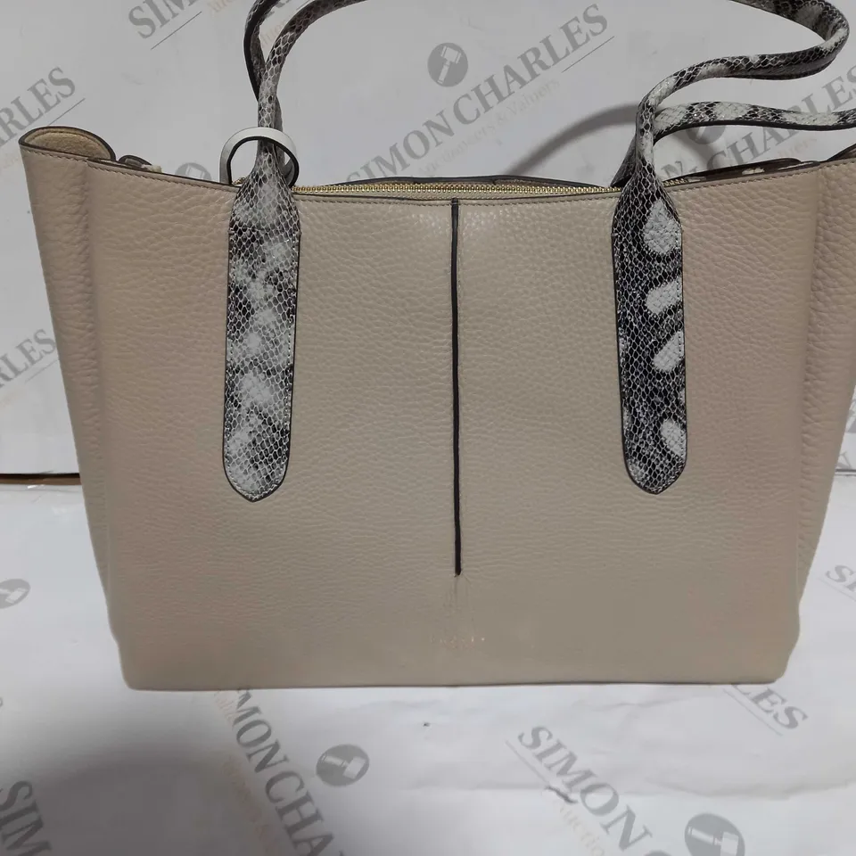 RADLEY LONDON LEATHER SHOULDER BAG CREAM