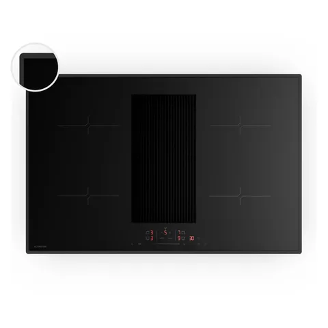 KLARSTEIN VELAIRE 80CM 4 RING INDUCTION HOB WITH EXTRACTOR BLACK