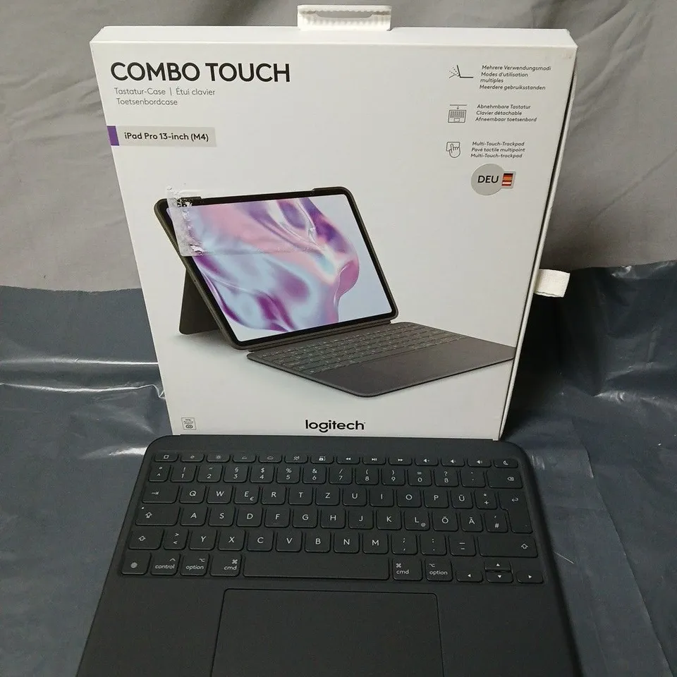LOGITECH COMBO TOUCH KEYBOARD CASE FOR IPAD PRO 13-INCH (M4) – BLACK