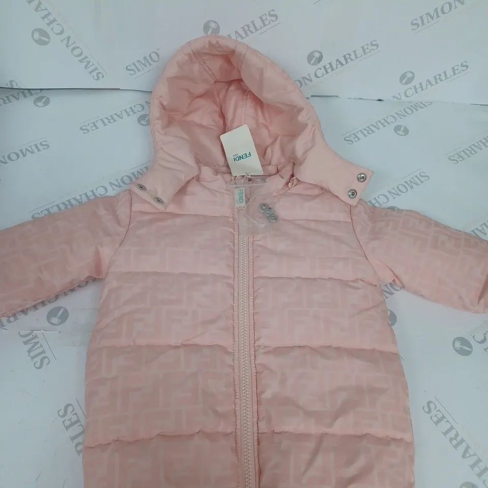 GIRLS FENDI ZIPPED BOMBER COAT SIZE 12 MONTHS