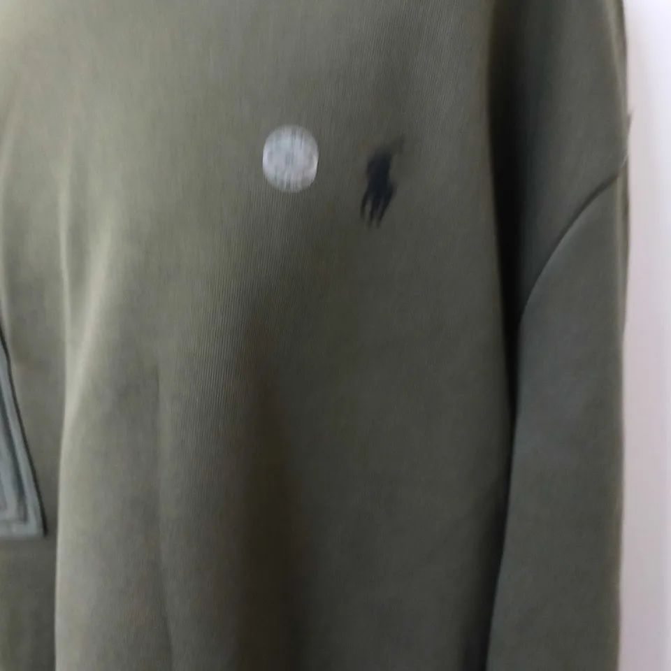 POLO RALPH LAUREN OLIVE GREEN JUMPER - SIZE XXL