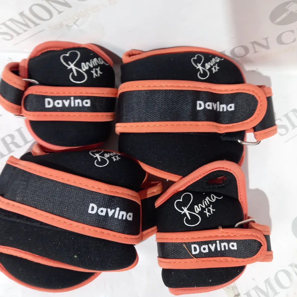 BOXED DAVINA FITNESS 2 X 1.25KG ANKLE WEIGHTS 