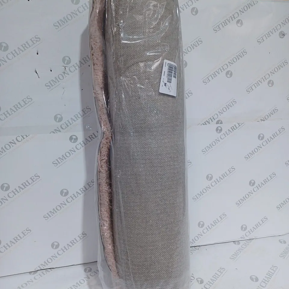 JULIEN MACDONALD LUXURY DEEP PILE PLUSH SPARKLE RUG BLUSH 80CM X 150CM