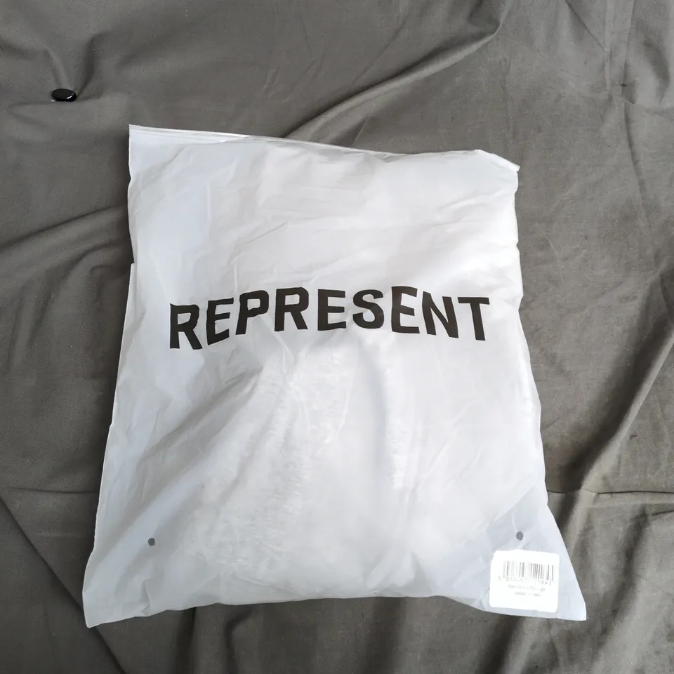 REPRESENT SLIM FIT ZIP-THROUGH HOODIE – GREY SIZE M