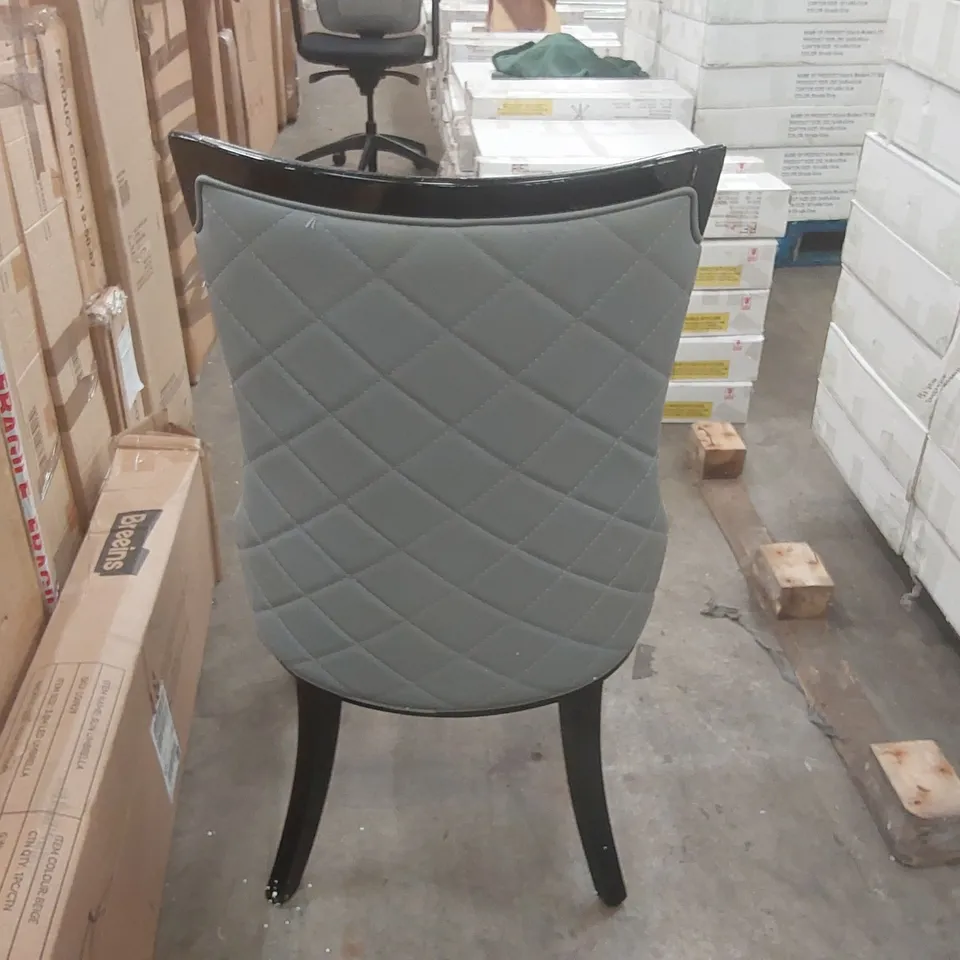 BOXED SET OF 2 DESIGNER UPHOLSTERED DINING CHAIRS