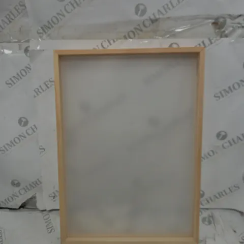 WOODEN BORDERED PLASTIC PICTURE FRAME