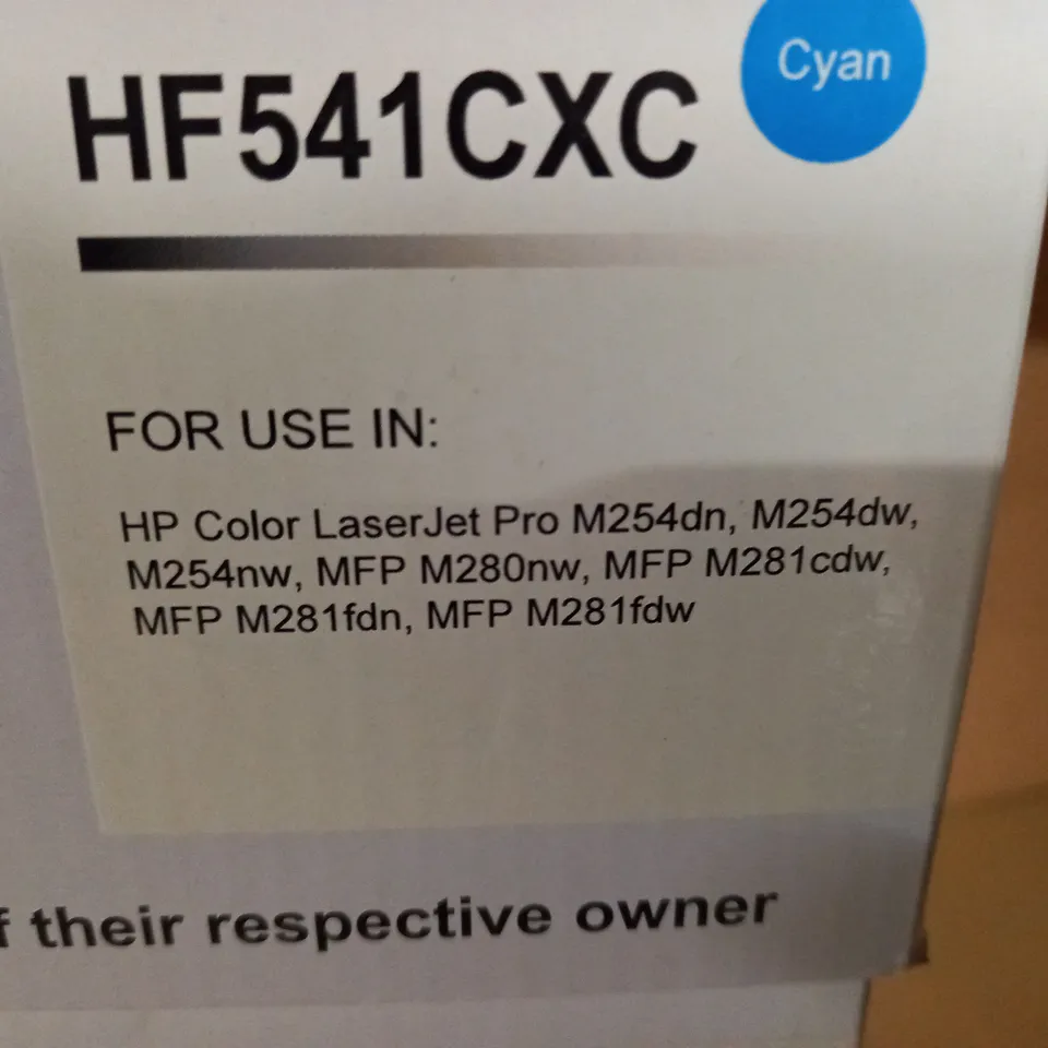 LOT OF 4 LASER TONER CARTRIDGES - CYAN/MAGENTA/YELLOW/BLACK