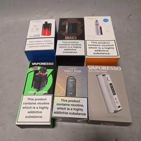 APPROXIMATELY 20 VAPES, E-CIGARETTES & ACCESSORIES TO INCLUDE ASPIRE, VAPORESSO, VOOPOO ETC
