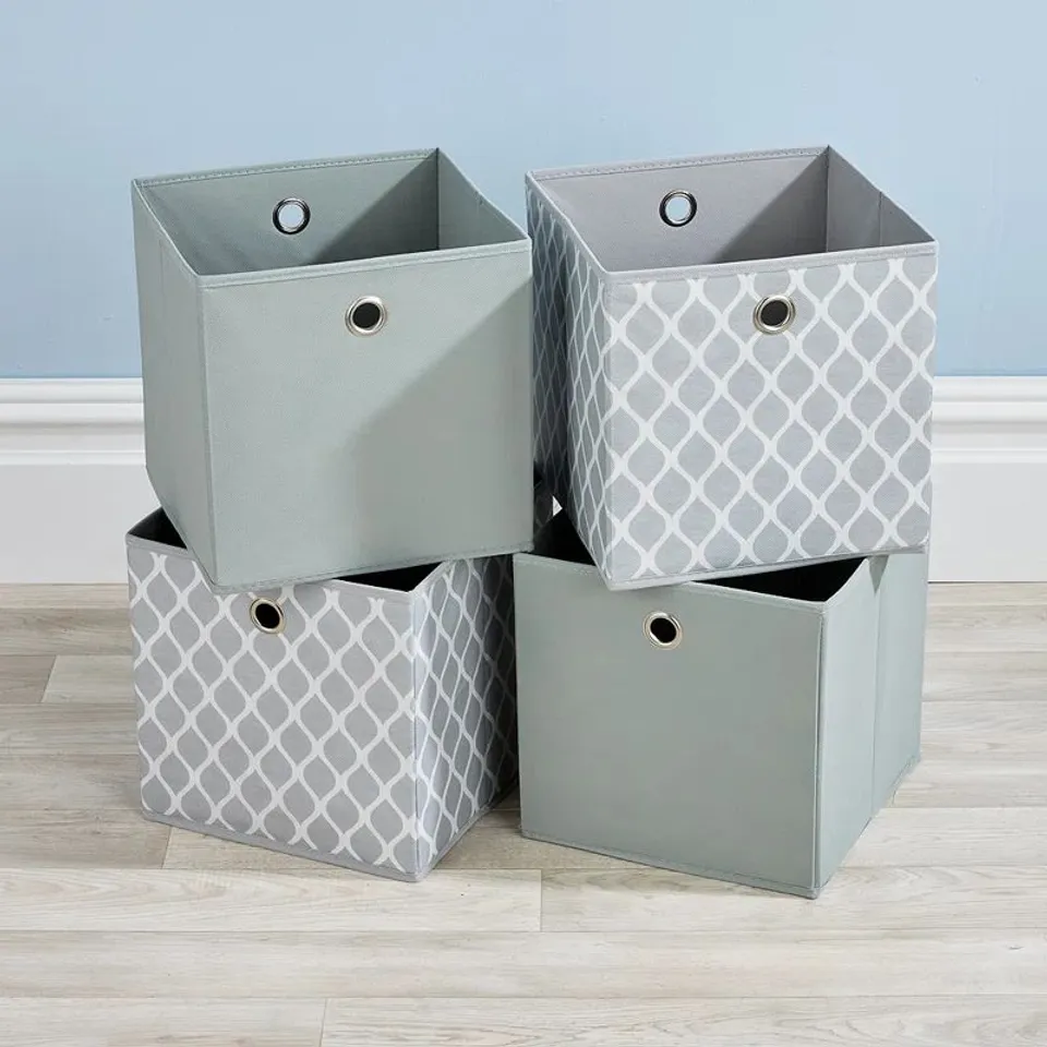 BOXED MARLOW HOME CO. DECORATIVE BIN (SET OF 4)