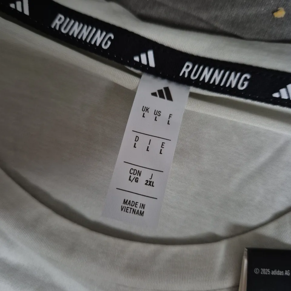 ADIDAS RUNNING T-SHIRT – LIGHT GREY, UK SIZE L
