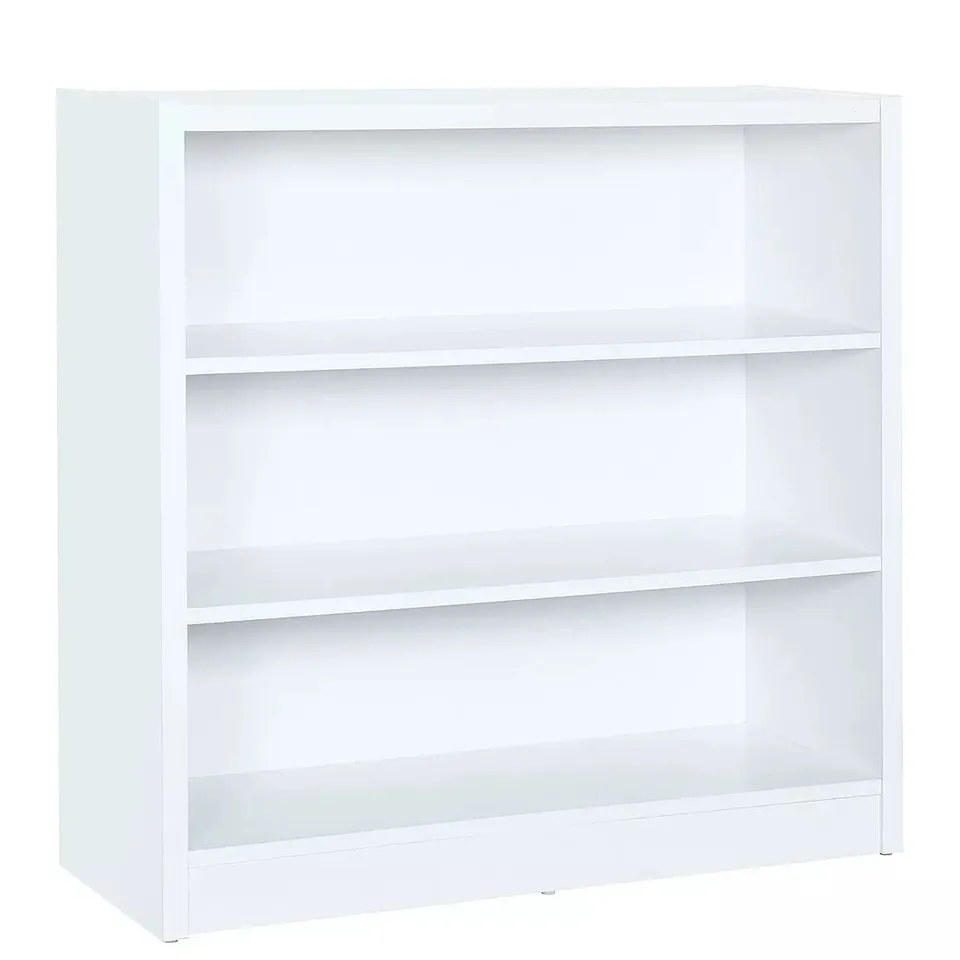 BOXED METRO SMALL WIDE BOOKCASE IN WHITE - COLLECTION ONLY