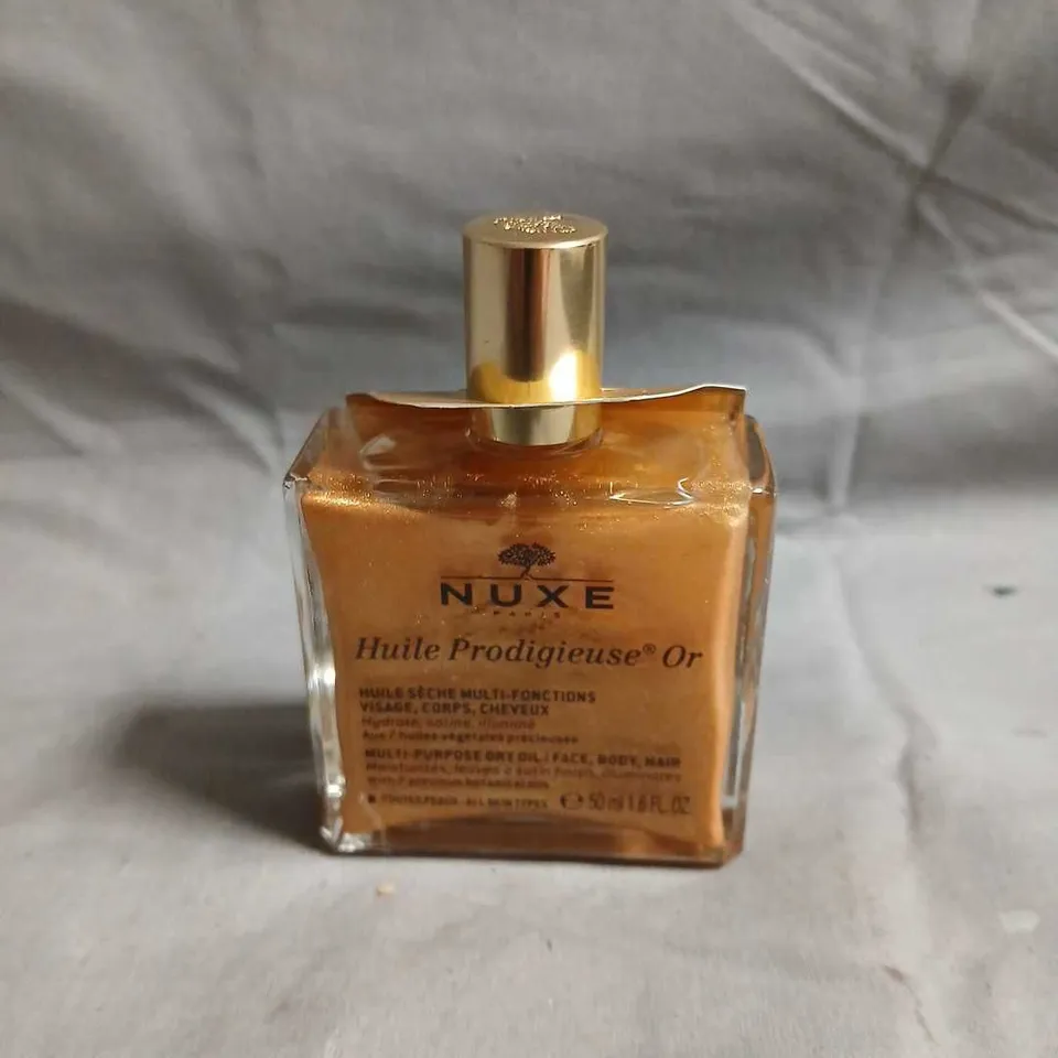 NUXE HUILE PRODIGIEUSE OR – GOLDEN DRY OIL FOR FACE, BODY & HAIR, 50 ML
