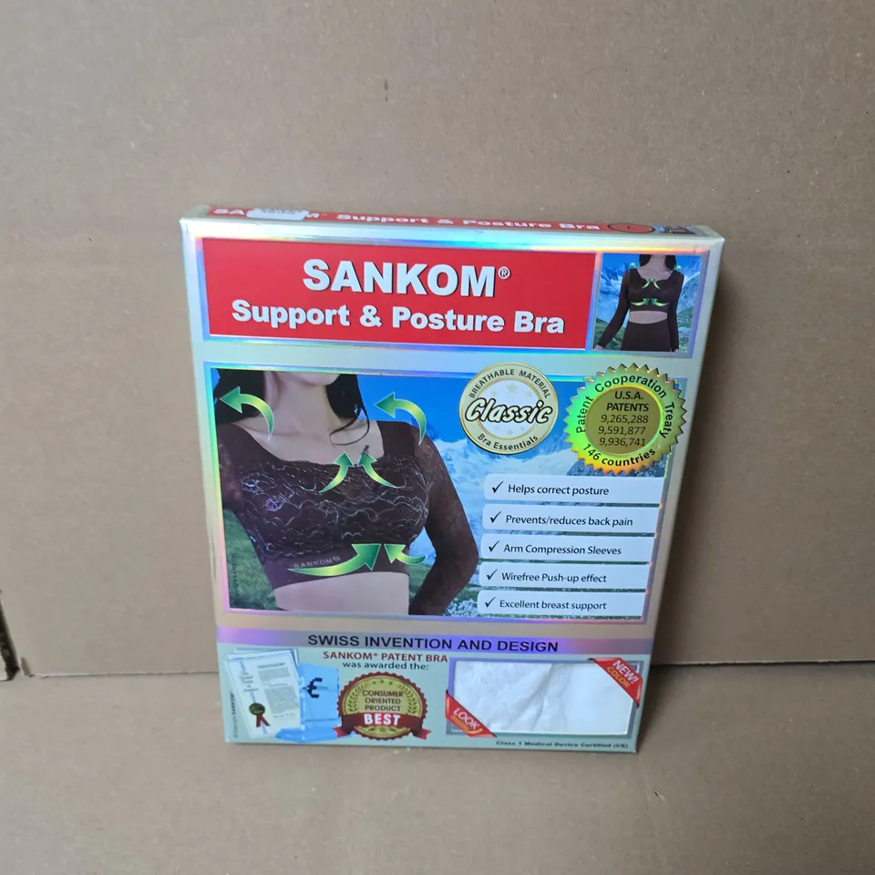 APPROXIMATELY 50 BOXED SANKOM SUPPORT AND POSTURE BRAS