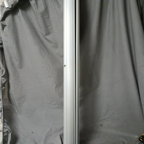 LARGE MICROSOFT LOGO PULL OUT DISPLAY/SIGN IN BLACK CARRY CASE, WITH METAL BASE.