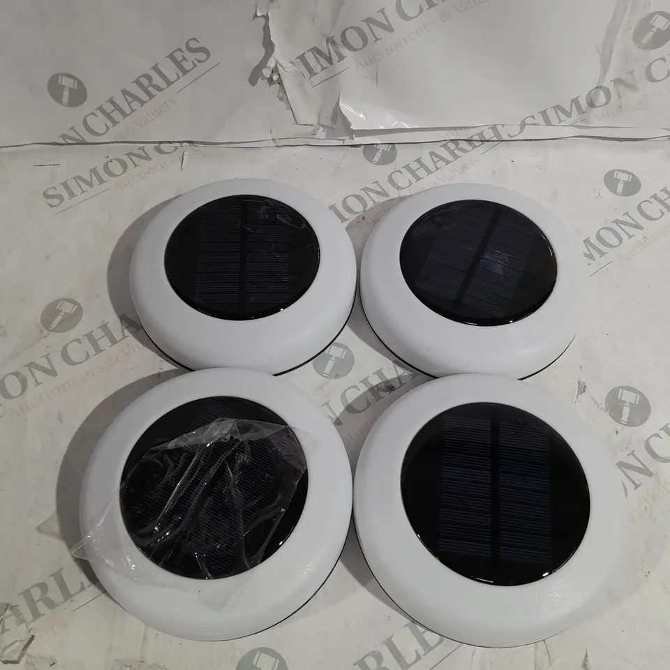 BELL + HOWELL SET OF 4 OUTDOOR PATH SOLAR LIGHT DISKS