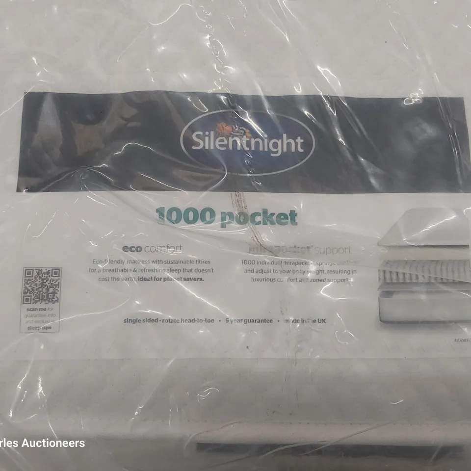 QUALITY BAGGED SILENTNIGHT 5' KINGSIZE 1000 POCKET MATTRESS 