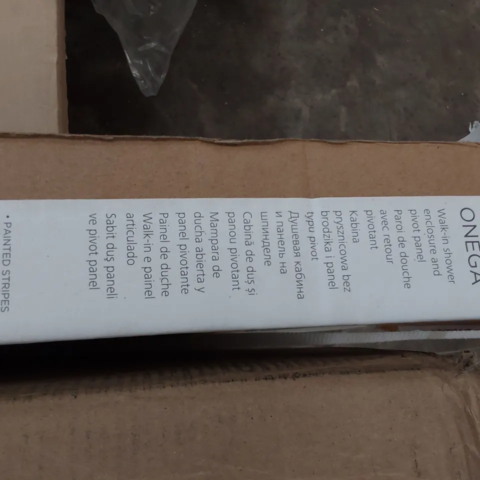 BOXED COOKE & LEWIS ONEGA WALK IN SHOWER ENCLOSURE & PIVOT PANEL