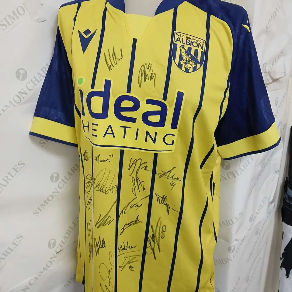 SIGNED MACRON WEST BROM AWAY (YELLOW) 24/25 JERSEY - LARGE