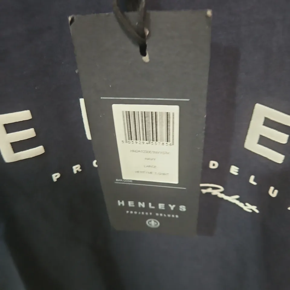 HENLEYS PROJECT DELUXE NAVY T-SHIRT – SIZE L