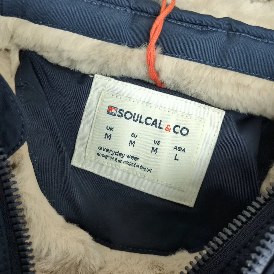 SOULCAL 2ZIP BUBBLE COAT IN NAVY - MEDIUM