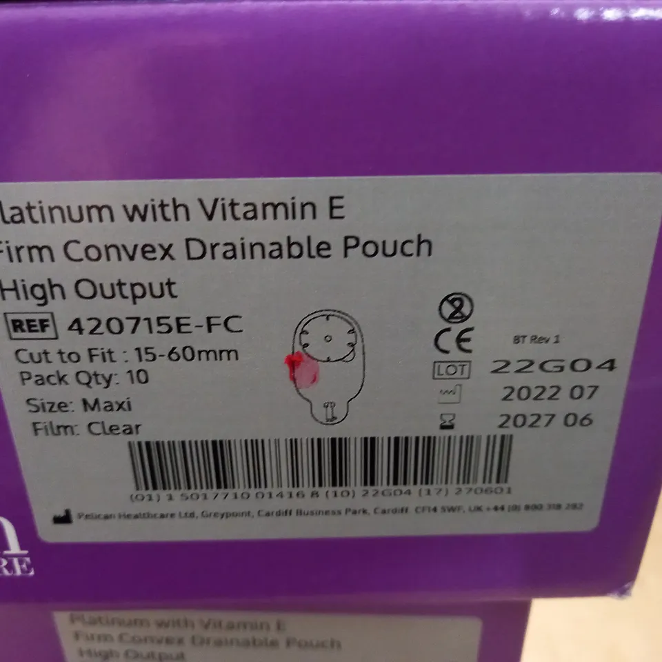 LOT OF 3 10-PACKS OF PELICAN PLATINUM WITH VITAMIN E FIRM CONVEX DRAINABLE POUCHES