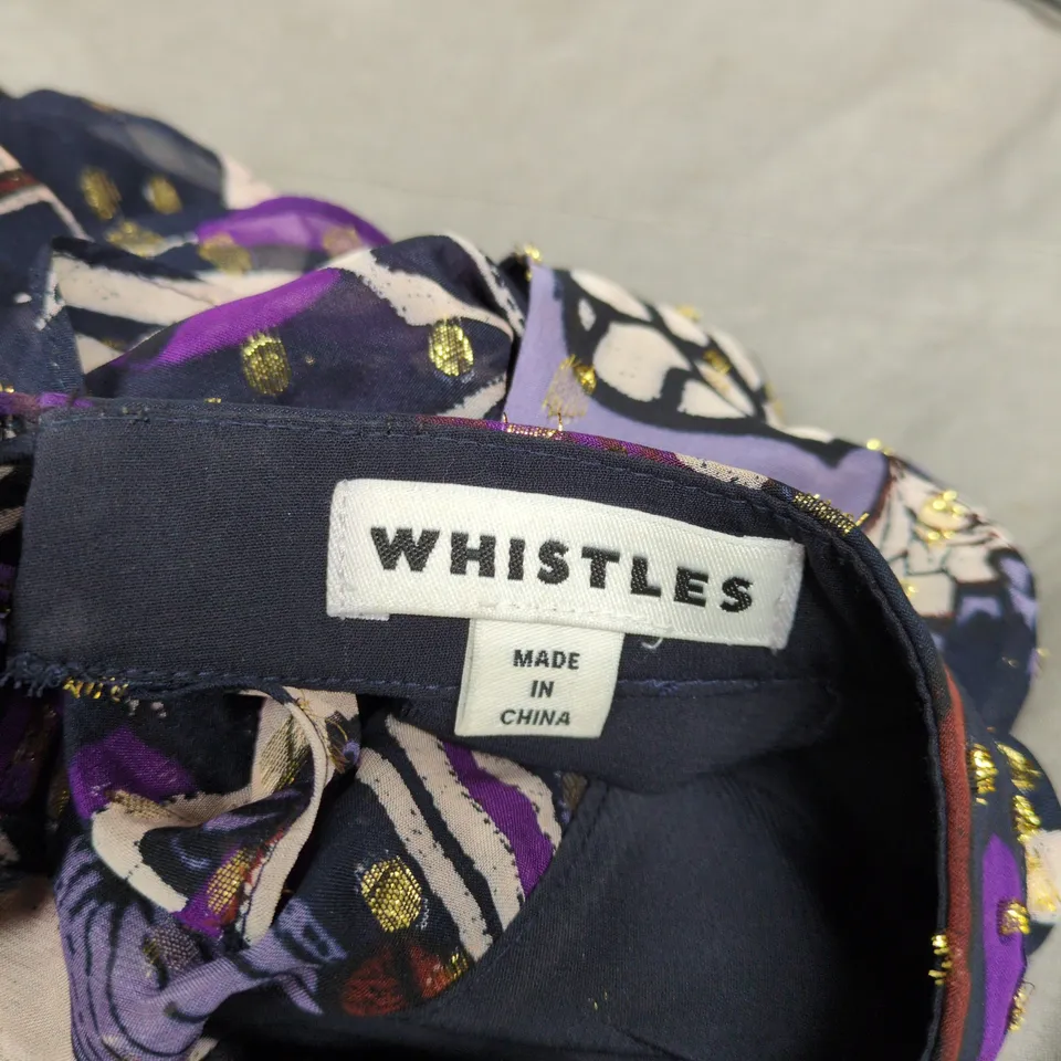 WHISTLES WOMEN'S DRESS – PURPLE FLORAL PRINT - SIZE UNSPECIFIED