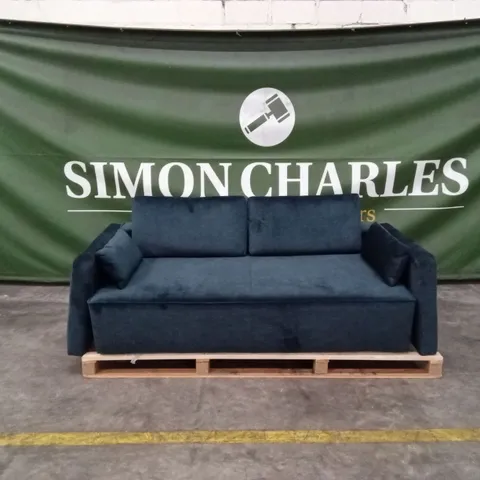 QUALITY DESIGNER ITALIAN MADE SORAGGIO 3 SEATER FABRIC SOFA BED