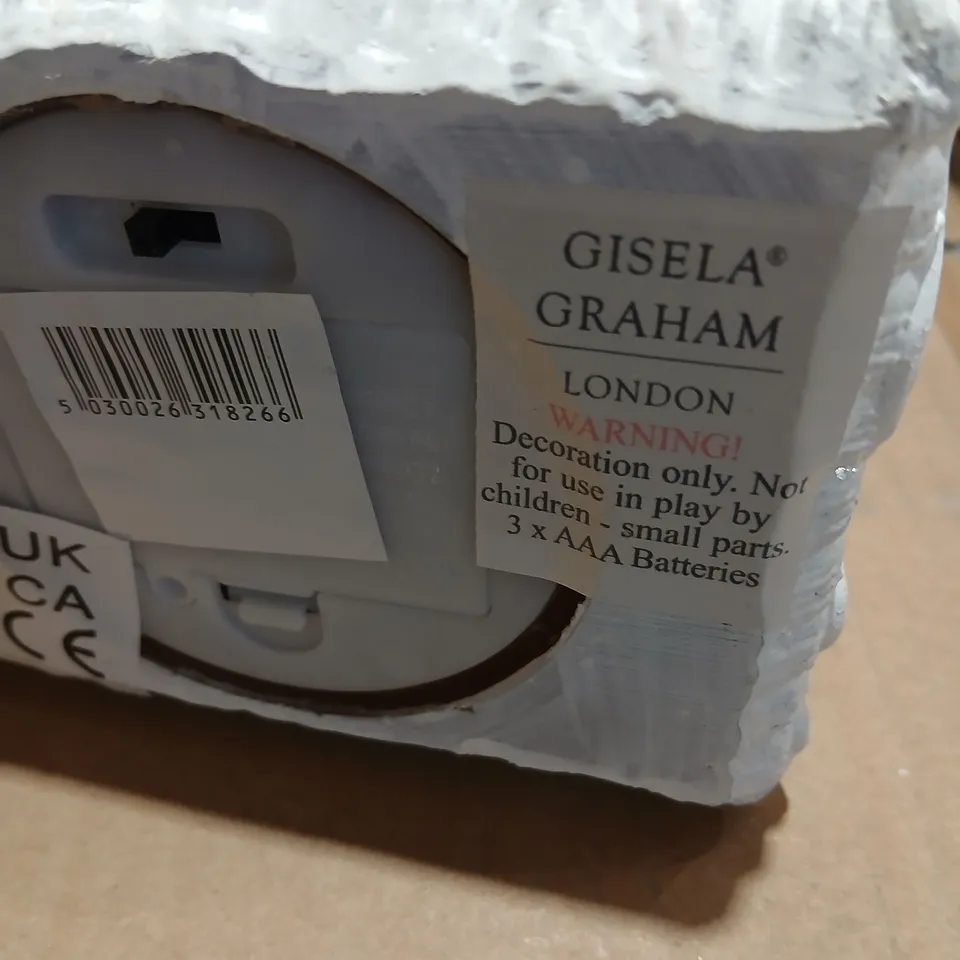 EIGHT GISELA GRAHAM LONDON DECORATIVE SNOWY GINGERBREAD HOUSE – BATTERY-OPERATED ORNAMENT