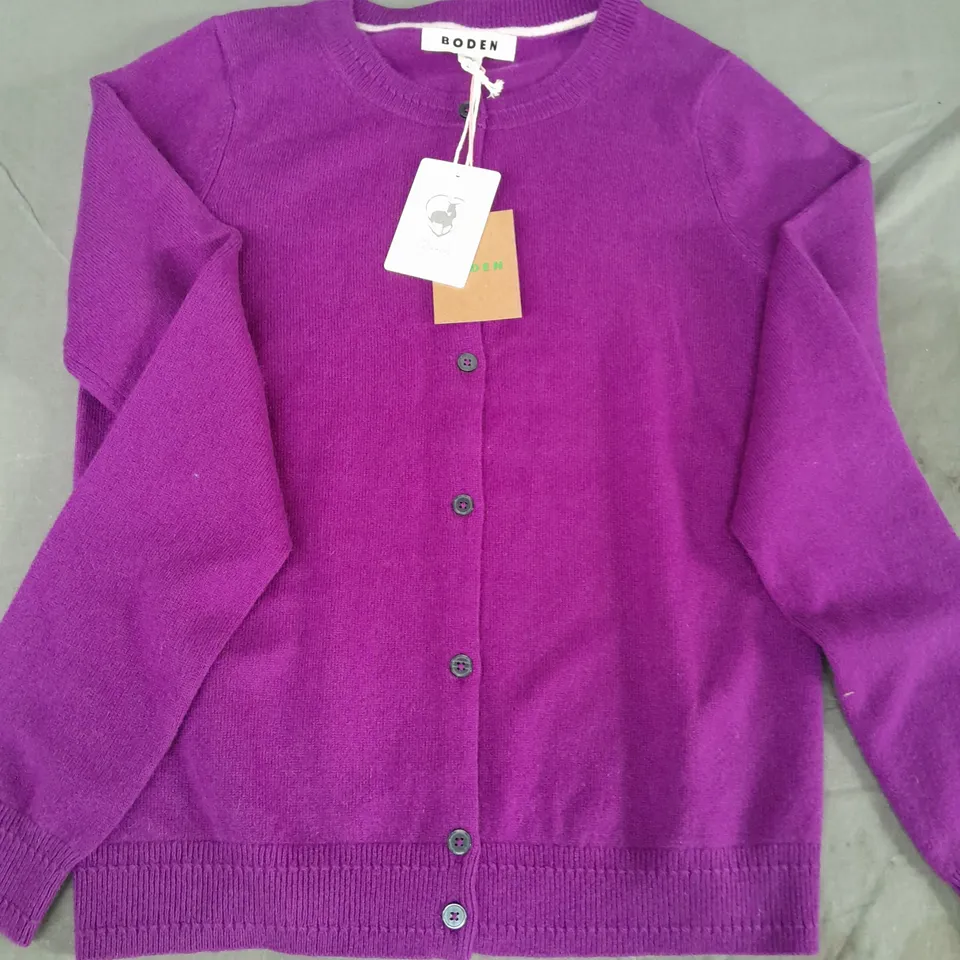 BODEN LONG SLEEVE BUTTON-UP TOP IN PURPLE SIZE XS