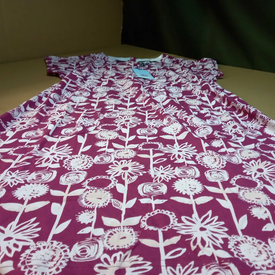 WEIRD FISH PURPLE PRINTED JERSEY DRESS - SIZE 18