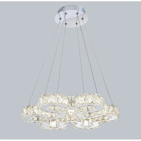A BOXED MONGE 1- LIGHT CRYSTAL LED CHANDELIER 